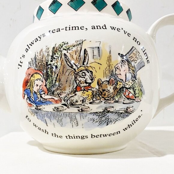 Poole Pottery Mad Hatters Tea Party Teapot Alice In Wonderland England - Picture 3 of 15